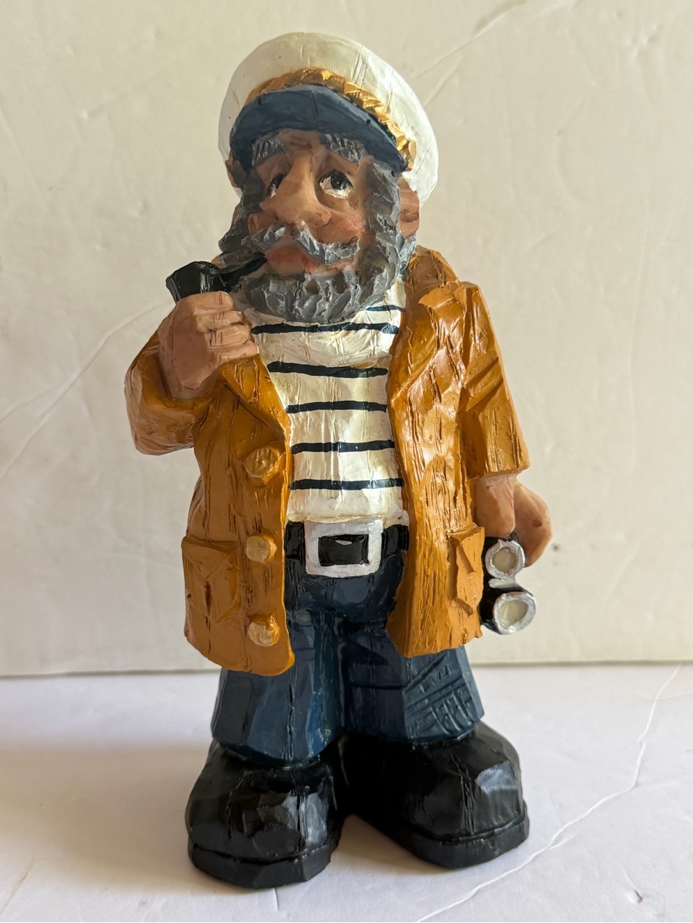 Nautical Sailor Figurine in Mustard Yellow Coat